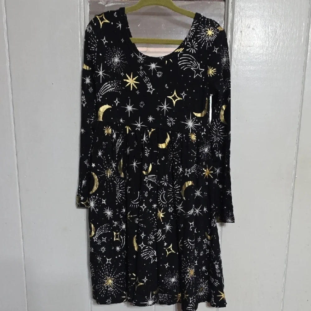 NWT PLAY by Little Sleepies Girl's Twirl  Dress Celebration Stars‎ Bamboo Sz 5